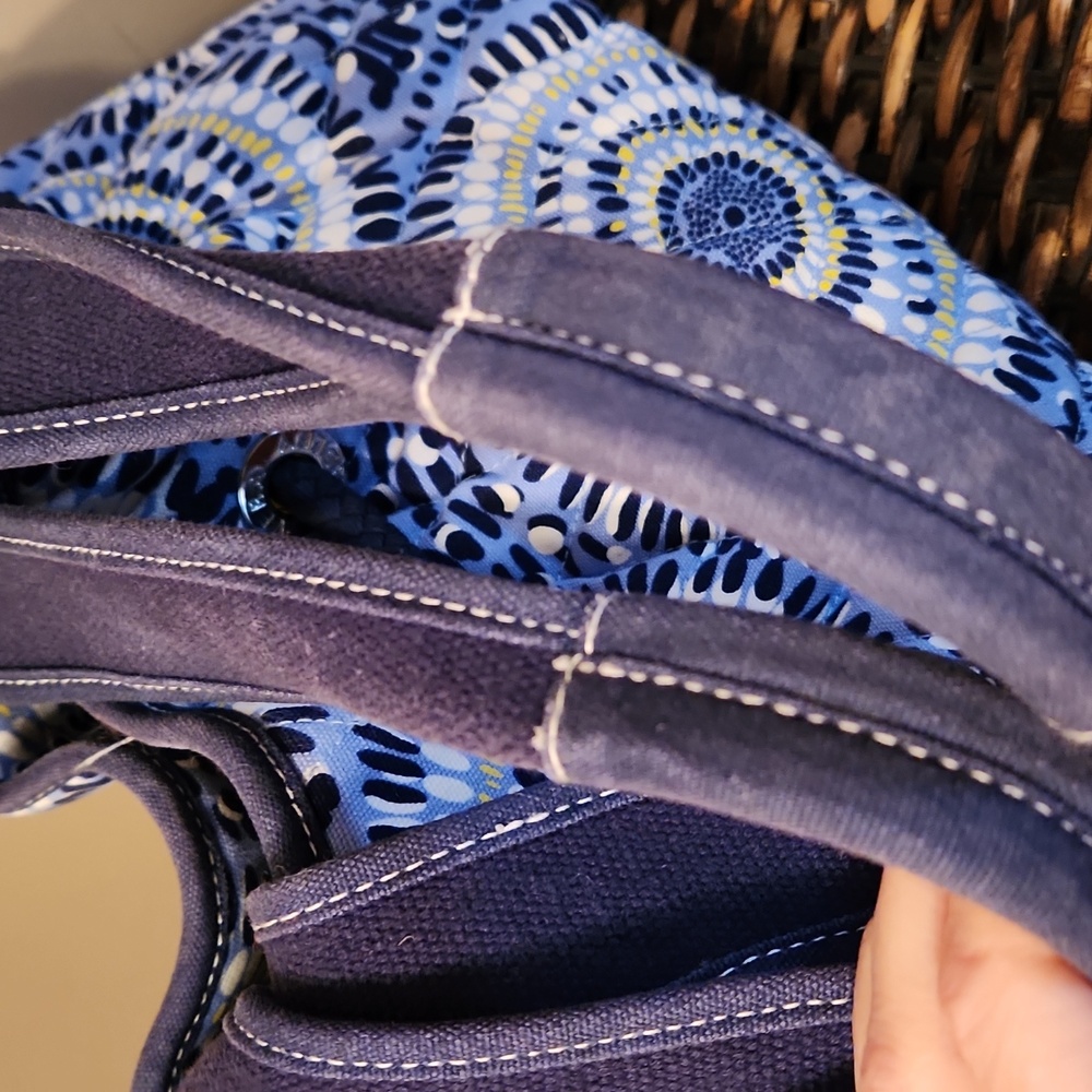 Vera Bradley Blue & White Shoulder Purse - Picture 8 of 10